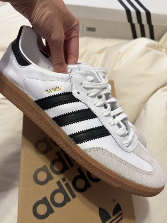 adidas Shoes - Adidas Samba Decon White and Black Samba Sneakers with Gum Sole